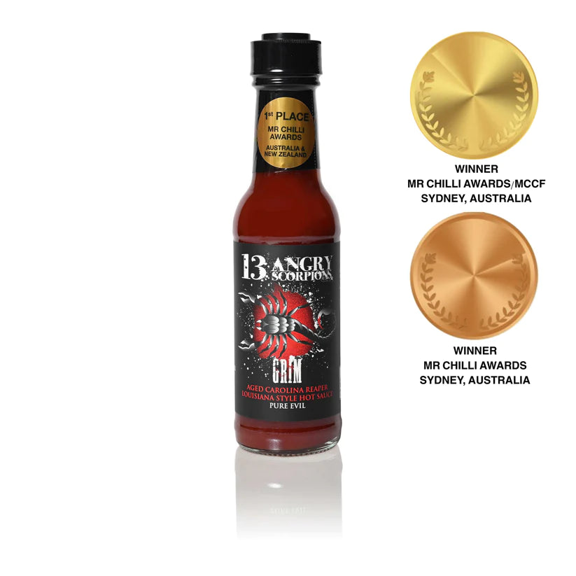 Grim - Louisiana Style Hot Sauce | 13 Angry Scorpions